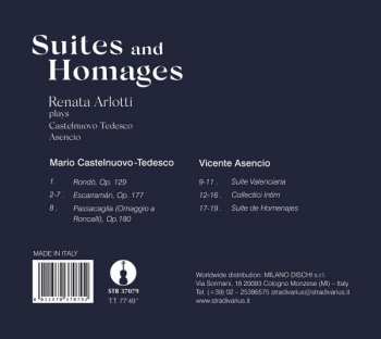 CD Mario Castelnuovo Tedesco: Suites And Homages 346134