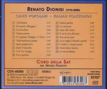 CD Renato Dionisi: Canti Popolari • Italian Folksongs 545121