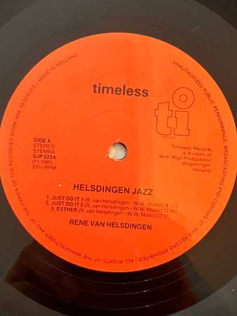 LP René Van Helsdingen: Helsdingen Jazz 613702