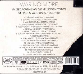 SACD Renner Ensemble Regensburg: War No More - Männerchorwerke Zu Krieg Und Frieden 573541