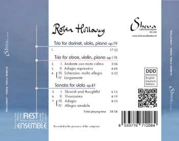 CD Robin Holloway: Trios: Clarinet, Viola And Piano Op.79; Oboe, Violin And Piano Op.115; Sonata For Viola Op.87 516673