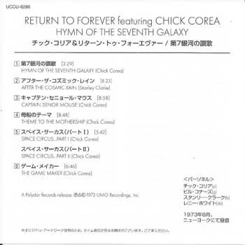 CD Return To Forever: Hymn Of The Seventh Galaxy 594050