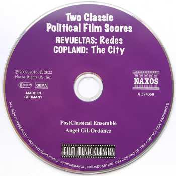 CD Aaron Copland: Two Classic Political Film Scores 643277