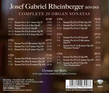 6CD Josef Rheinberger: Complete 20 Organ Sonatas 634490