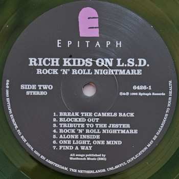 LP Rich Kids On LSD: Rock 'N' Roll Nightmare CLR | LTD 629568