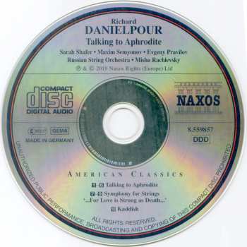 CD Richard Danielpour: Talking To Aphrodite, Symphony For Strings & Kaddish 278191