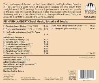 CD Richard Lambert: Choral Music, Sacred And Secular 568121