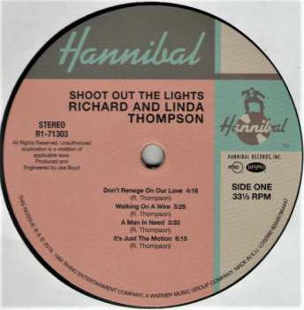 LP Richard & Linda Thompson: Shoot Out The Lights LTD 596843