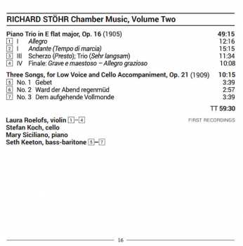 CD Richard Stöhr: Chamber Music, Volume Two 376376