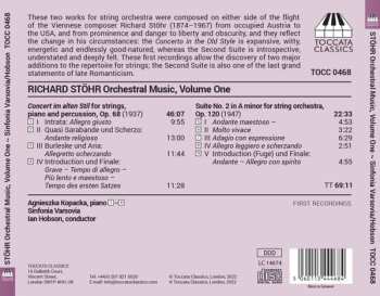 CD Richard Stöhr: Orchestral Music, Volume 1- Music For String Orchestra 557199