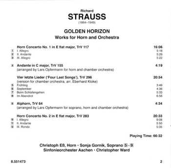 CD Richard Strauss: Golden Horizon 647677