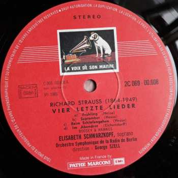 LP Richard Strauss:  Vier Letzte Lieder 641931