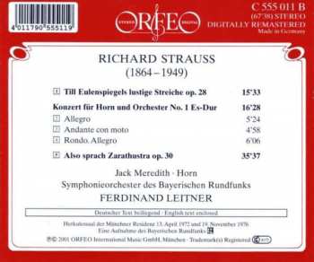 CD Richard Strauss: Till Eulenspiegel / Hornkonzert No. 1 / Also Sprach Zarathustra 402505