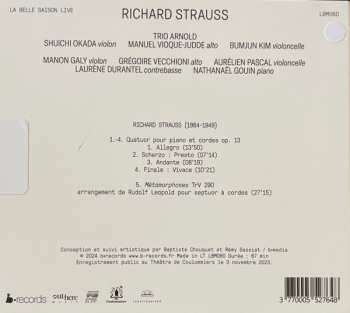 CD Richard Strauss: Quatuor Pour Piano Et Cordes / Métamorphoses Pour Septuor A Cordes 621959