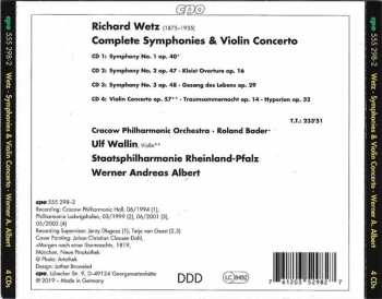 4CD/Box Set Richard Wetz: Complete Symphonies & Violin Concerto 561431