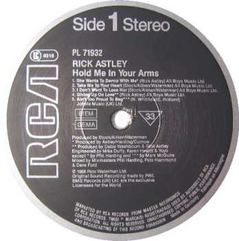 LP Rick Astley: Hold Me In Your Arms 632742