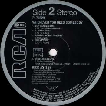 LP Rick Astley: Whenever You Need Somebody 636631