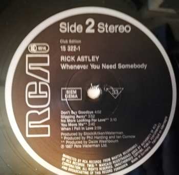 LP Rick Astley: Whenever You Need Somebody 641954