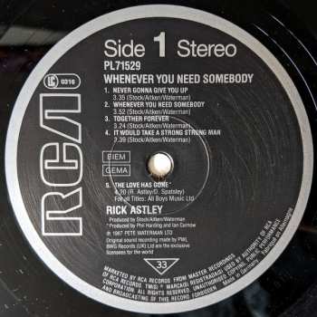 LP Rick Astley: Whenever You Need Somebody 646745