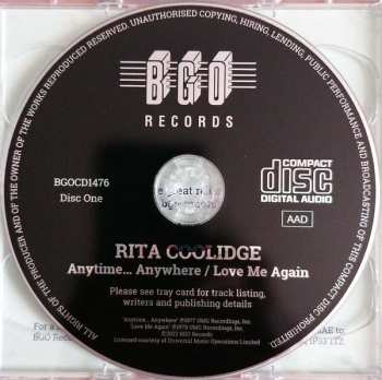 2CD Rita Coolidge: Anytime... Anywhere / Love Me again / Satisfied / Heartbreak Radio 560821