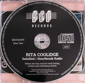 2CD Rita Coolidge: Anytime... Anywhere / Love Me again / Satisfied / Heartbreak Radio 560821