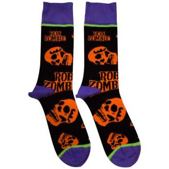 Merch Rob Zombie: Kotníkové Ponožky Orange Skulls