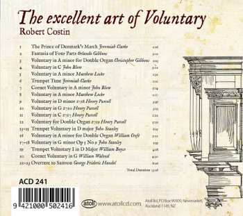 CD Robert Costin: The Excellent Art Of Voluntary: Early English Organ Music From Pembroke College, Cambridge  Robert Costin  559001