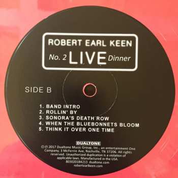 2LP Robert Earl Keen: No. 2 Live Dinner 606423