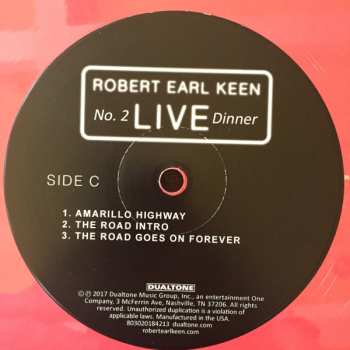 2LP Robert Earl Keen: No. 2 Live Dinner 606423