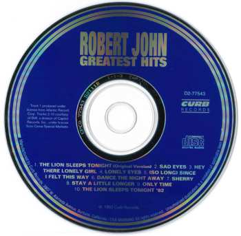 CD Robert John: Greatest Hits 630622