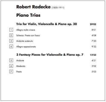 CD Robert Radecke: Piano Trios 252989