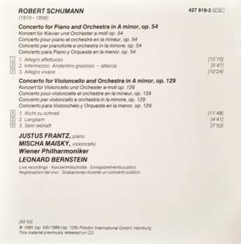 CD Robert Schumann: Klavierkonzert · Cellokonzert = Piano Concerto · Cello Concerto 576791