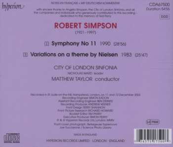 CD Robert Simpson: Symphony No 11 / Variations On A Theme By Carl Nielsen 580170