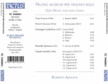 CD Rossella Spinosa: Nuove Musiche Per Violino Solo (New Music For Solo Violin) 415442