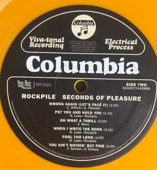 LP Rockpile: Seconds Of Pleasure CLR | LTD 607220