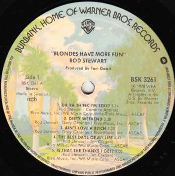 LP Rod Stewart: Blondes Have More Fun 189607