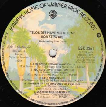 LP Rod Stewart: Blondes Have More Fun 189607