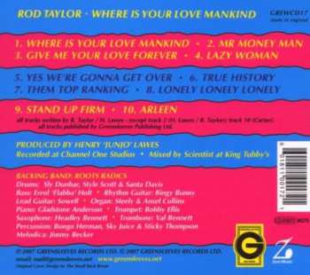 CD Rod Taylor: Where Is Your Love Mankind DIGI 594071