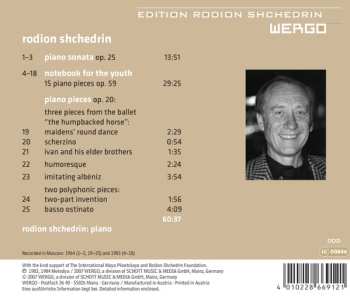 CD Родион Щедрин: Piano Sonata · Notebook For The Youth · Piano Pieces 576638