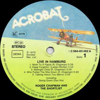 LP Roger Chapman: Live In Hamburg 655968