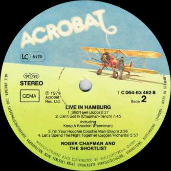 LP Roger Chapman: Live In Hamburg 655968