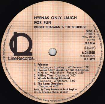 LP Roger Chapman: Hyenas Only Laugh For Fun 543567