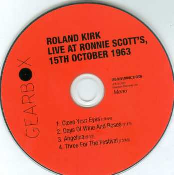 CD Roland Kirk: Live At Ronnie Scott's 1963 653572