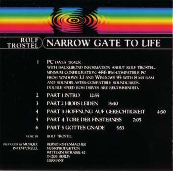 CD Rolf Trostel: Narrow Gate To Life 389323