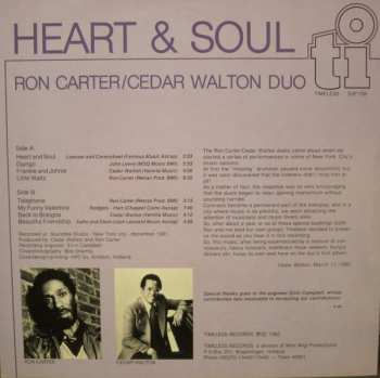 LP Ron Carter / Cedar Walton Duo: Heart & Soul 642313