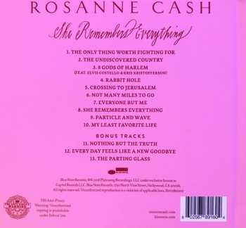 LP/2CD/Box Set Rosanne Cash: She Remembers Everything CLR 580234