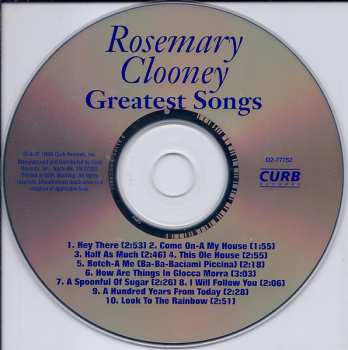 CD Rosemary Clooney: Greatest Songs 655922