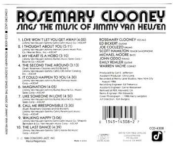 CD Rosemary Clooney: Rosemary Clooney Sings The Music Of Jimmy Van Heusen 553399