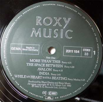 LP Roxy Music: Avalon 603333