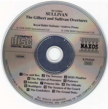 CD Royal Ballet Sinfonia: Sir Arthur Sullivan / The Gilbert And Sullivan Overtures 320763